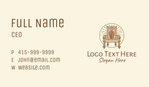 Coffee Throne Cafe Business Card Design Image Preview