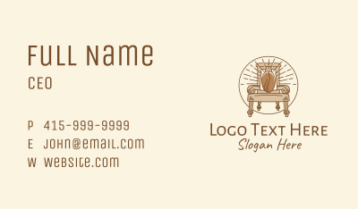 Coffee Throne Cafe Business Card