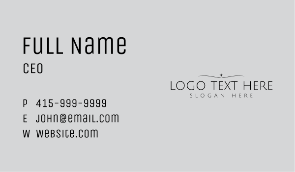 Luxury Feminine Wordmark Business Card Design Image Preview