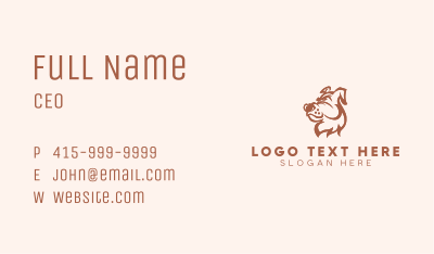 Bulldog Dog Grooming Business Card Image Preview