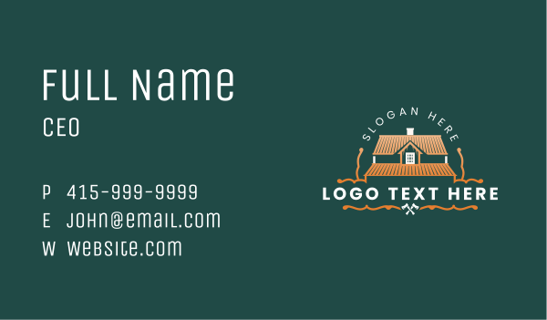 Cabin Roofing Maintenance Business Card Design Image Preview