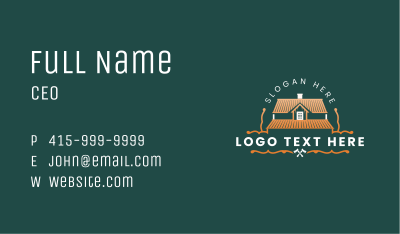 Cabin Roofing Maintenance Business Card Image Preview
