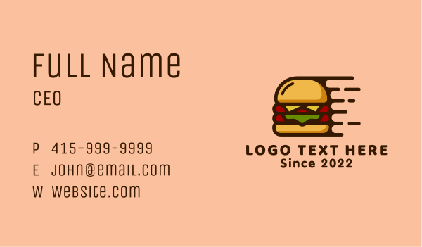 Burger Fast Food Business Card Design Image Preview