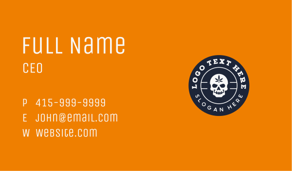 Skull Marijuana Business Card Design Image Preview