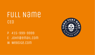 Skull Marijuana Business Card Image Preview