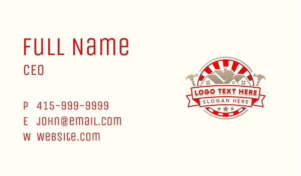 Home Roof Repair Business Card Design Image Preview