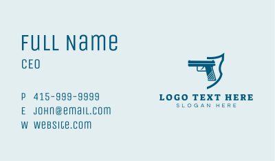 Firearm Gun Weapon Business Card Image Preview