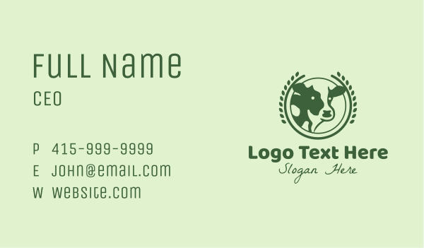 Farm Cattle Badge Business Card Design Image Preview