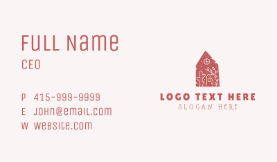Floral House Cactus Business Card Image Preview