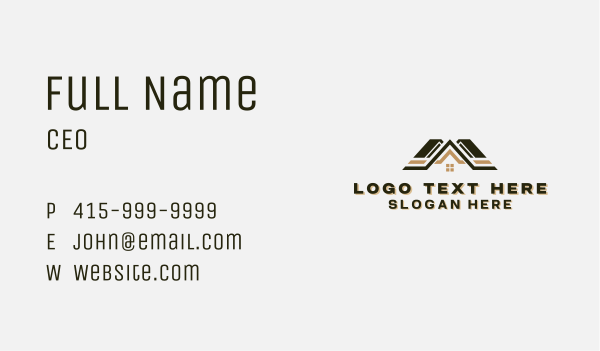 Roofing House Maintenance Business Card Design Image Preview