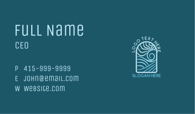 Abstract Arch Wave Business Card Image Preview