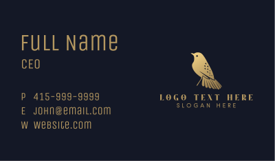 Golden Bird Aviary Business Card Image Preview