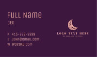 Floral Moon Crescent  Business Card Image Preview