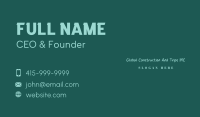 Green Feminine Wordmark Business Card Image Preview
