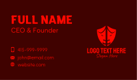 Red Bullfight Shield  Business Card Image Preview