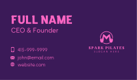 Pink Letter M Business Card Image Preview