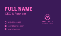 Pink Letter M Business Card Image Preview