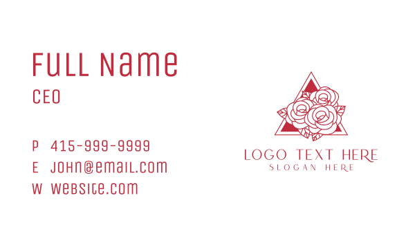 Red Roses Bouquet Business Card Design Image Preview