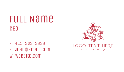 Red Roses Bouquet Business Card Image Preview