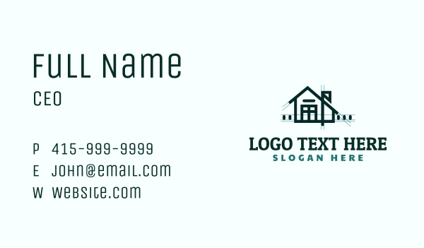 Residential House Architect Business Card Design Image Preview