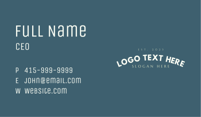 Simple Generic Wordmark    Business Card Image Preview