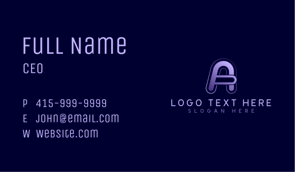 Advertising Studio Letter A Business Card Design Image Preview