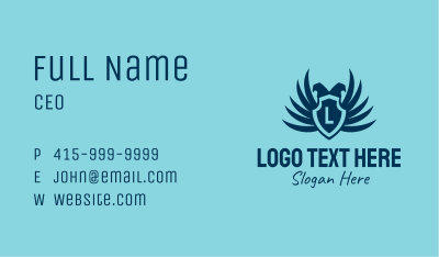 Two Headed Eagle Lettermark  Business Card