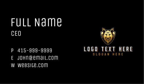 Wolf Shield Agency Business Card Design Image Preview