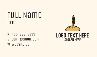 Wheat French Bread Business Card Image Preview
