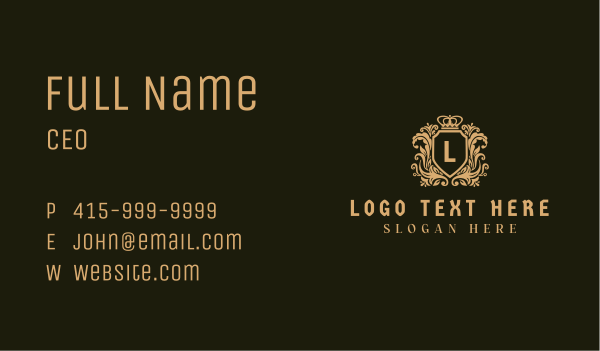 Royal Imperial Shield Business Card Design Image Preview