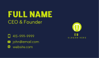 Letter M Tennis Ball  Business Card Image Preview