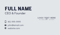 Modern Agency Wordmark Business Card Design