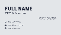 Modern Agency Wordmark Business Card Image Preview