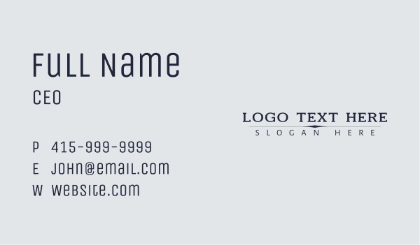 Modern Agency Wordmark Business Card Design Image Preview