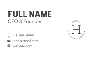 Traditional Round Wordmark Business Card Image Preview