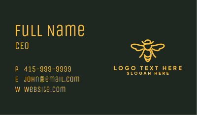 Yellow Honey Bumblebee Business Card
