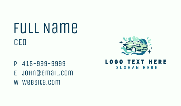 Clean Vehicle Car Wash Business Card Design Image Preview