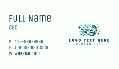 Clean Vehicle Car Wash Business Card Image Preview