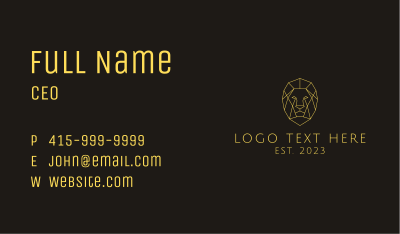 Geometric Lion Head Business Card Image Preview