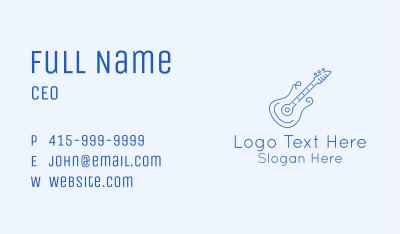 Electric Guitar Outline  Business Card Image Preview