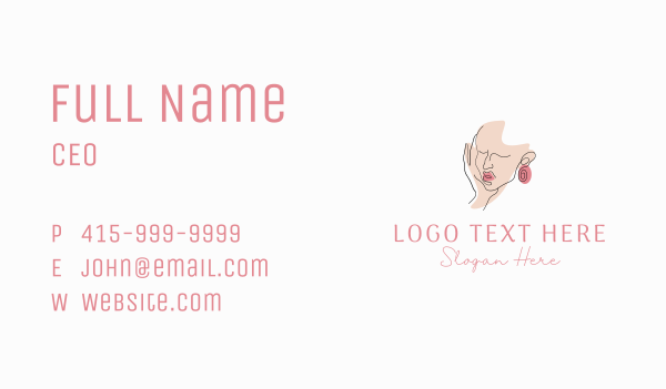Woman Fashion Jewelry Business Card Design Image Preview