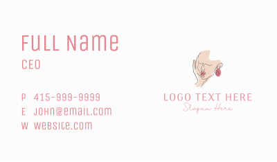 Woman Fashion Jewelry Business Card Image Preview