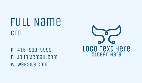 Simple Digital Tail Business Card Design Image Preview