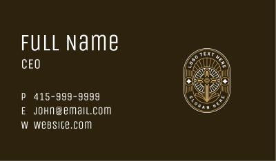 Cross Christian Worship Business Card Image Preview