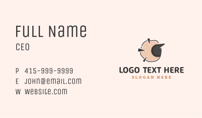 Log Timber Chainsaw Business Card Image Preview
