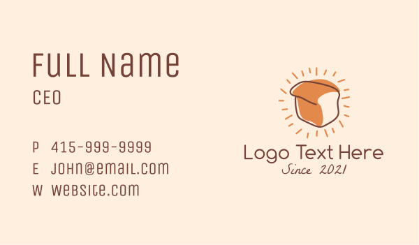 Loaf Bread Baker Business Card Design Image Preview