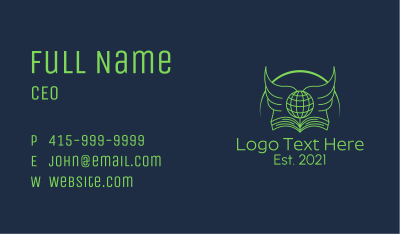 Green Global Wings Business Card