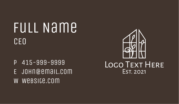 House Window Decor Business Card Design Image Preview