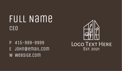 House Window Decor Business Card Image Preview