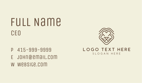 Brown Tribal Lion Business Card Design Image Preview